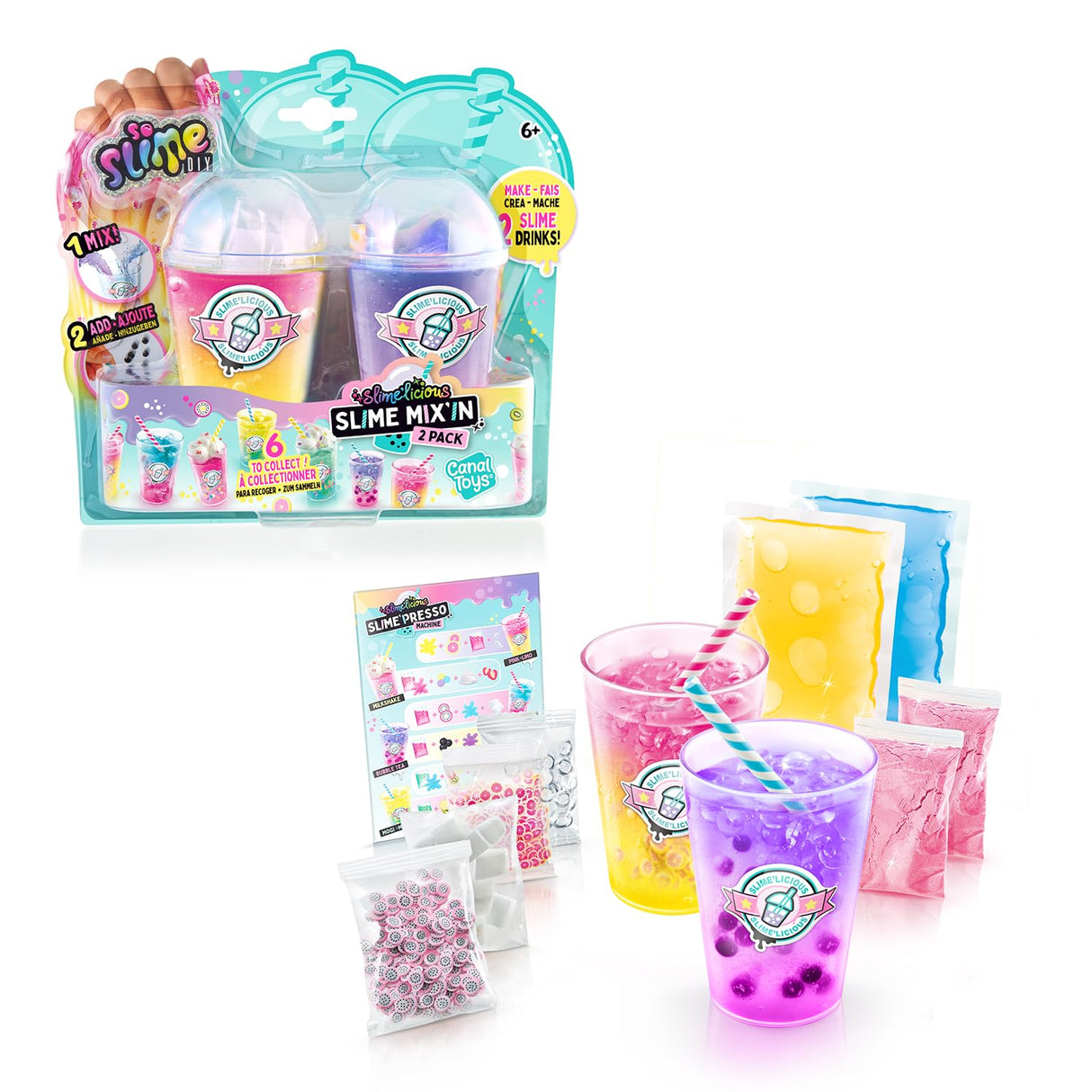 Slime'Presso Drinks 2 Pack, Multicolor