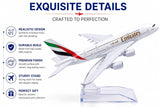 Emirates A380 Diecast Model Airplane 14 cm – Metal Aircraft Collectible with Stand