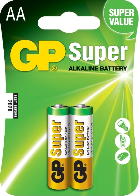 GP Super Alkaline Battery LR6 2 × AA