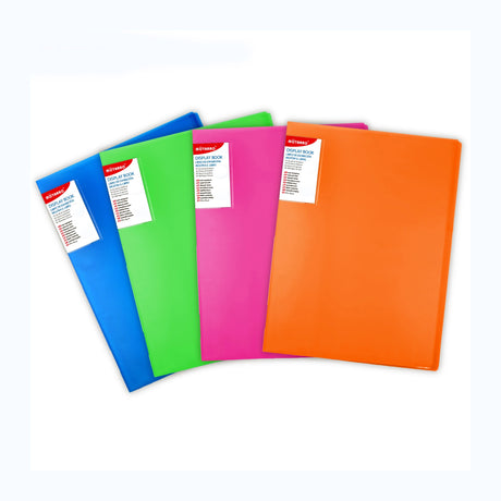 Display Book 20 Pockets Neon (Assorted Designs, Sold as Single)