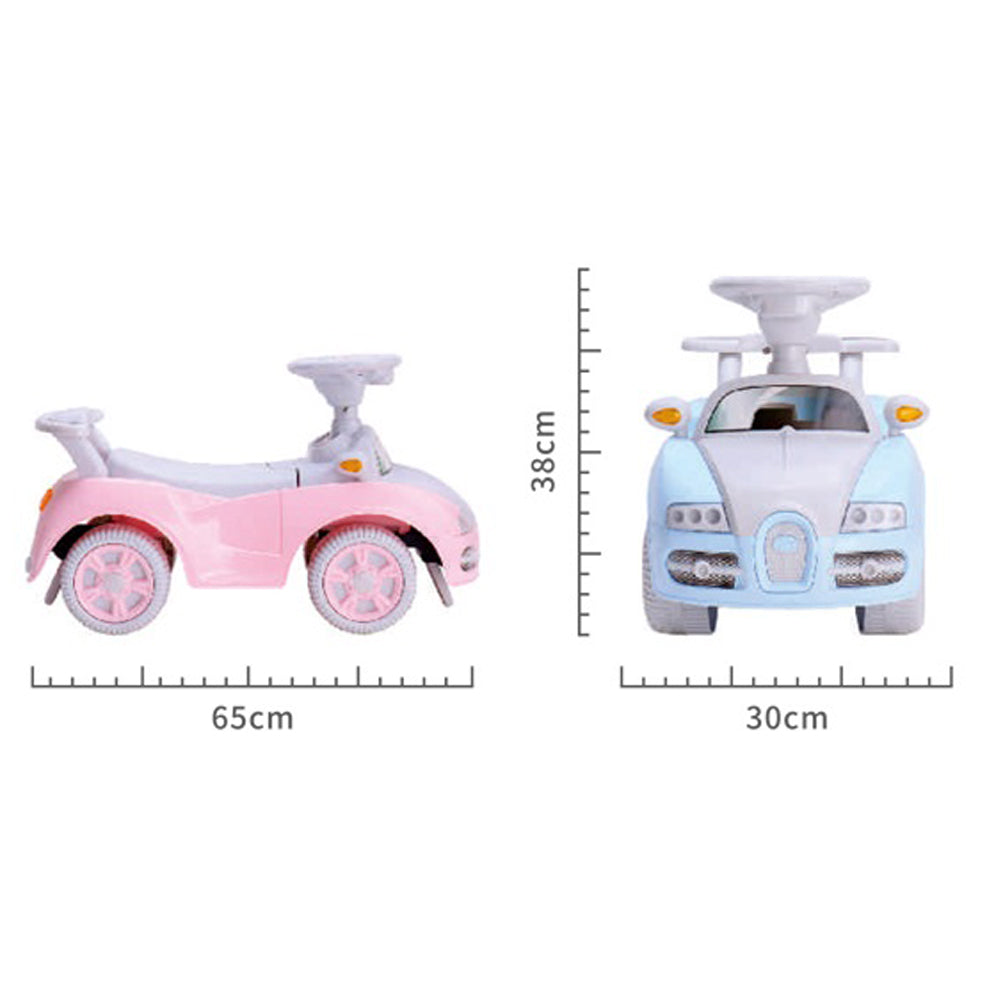 Foot To Floor Ride On Manual Car Blue/Pink