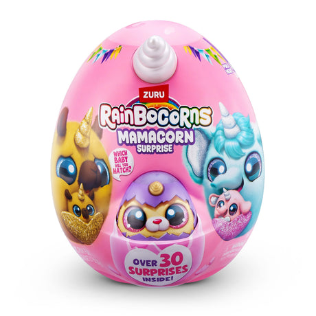 Rainbocorns Mamacorn Surprise - Magical Mama Unicorn Plush Egg with Mystery Baby and 30+ Surprises - Assorted
