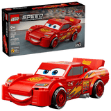 LEGO Speed Champions Lightning McQueen 77255 building kit with 270 pieces, authentic movie details, and detailed undercarriage.