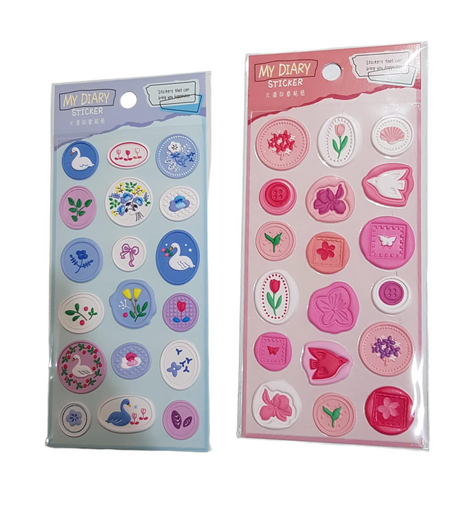 Seal Stamp Sticker Assorted Set of 3