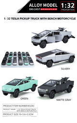 Tesla Cybertruck + Quad Bike 1:32 (Assorted colors, sold as single)