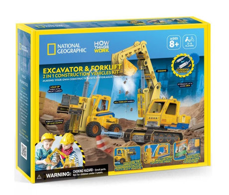 Excavator and Forklift Construction Toy