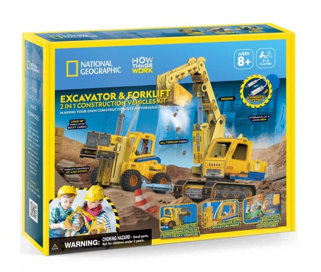 Excavator and Forklift Construction Toy