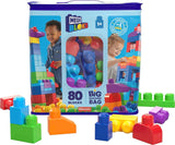 MEGA BLOKS Big Building Bag with 80 Pieces and Storage