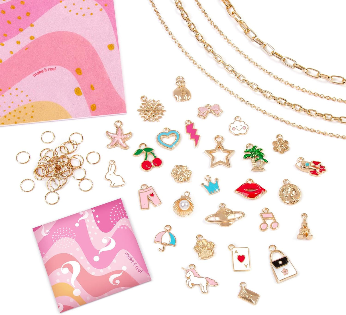 Make It Real Handful of Charm 70 Pc DIY Jewelry Set for Kids