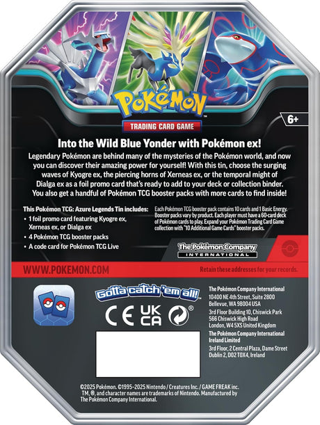 Pokemon Tcg Azure Legends Tin Xerneas Ex (4 Booster Packs & 1 Foil Promo Card)