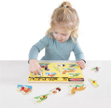 Melissa & Doug Pets Sound Puzzle - Wooden Peg Puzzle With Sound Effects (8 pcs)