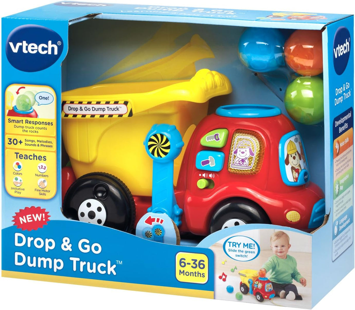 VTech Drop and Go Dump Truck Yellow