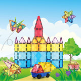 Faceted Stained Glass Magnetic Tiles 100 Pieces – Magnetic Building Set