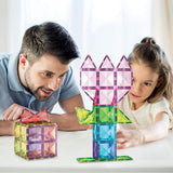 Faceted Stained Glass Magnetic Tiles 100 Pieces – Magnetic Building Set
