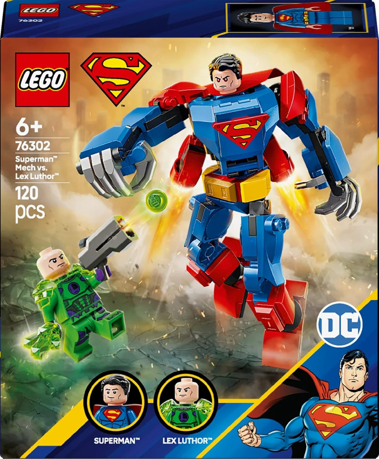 LEGO 76302 Super Heroes Superman Mecha vs. Rex Luther Toy, Toy, Birthday, Present, Blocks, Educational Boy, Girls, Children, 6 Years, 7 Years, 8 Years, 9 Years Old, Figure, Toy
