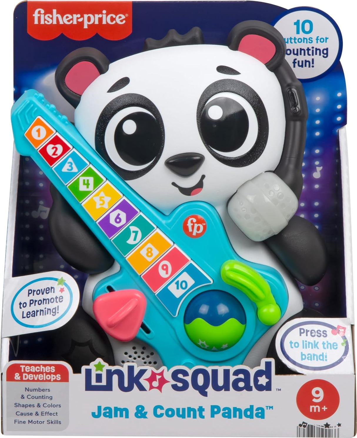 Fisher-price link squad jam & count panda