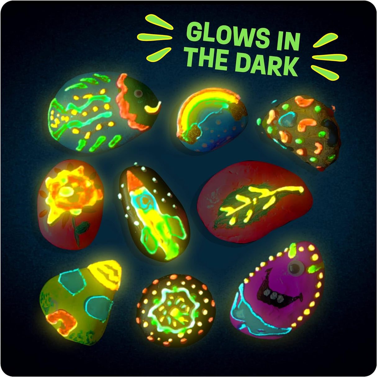 Dan & Darci Glow In The Dark Rock Painting Kit