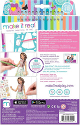 Make It Real Fashion Sketchbook Creative Coloring & Design Kit for Girls