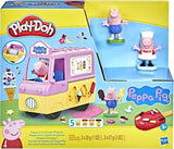 Play-Doh Peppa's Ice Cream Playset with Ice Cream Truck Peppa and George Figures and 5 Non-Toxic Cans