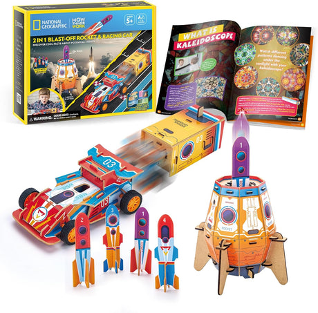 2 in 1 Blast-Off Rocket & Racing Car