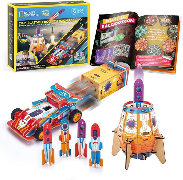 2 in 1 Blast-Off Rocket & Racing Car