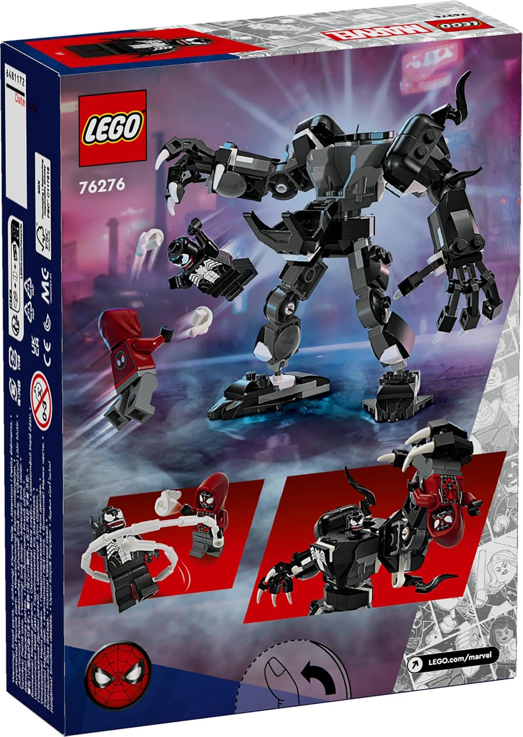 Lego Marvel Superheroes Venom Mech Armor vs Miles Morales Set 76276