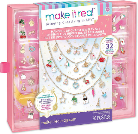 Make It Real Handful of Charm - 70 Pc DIY Jewelry Set for Kids