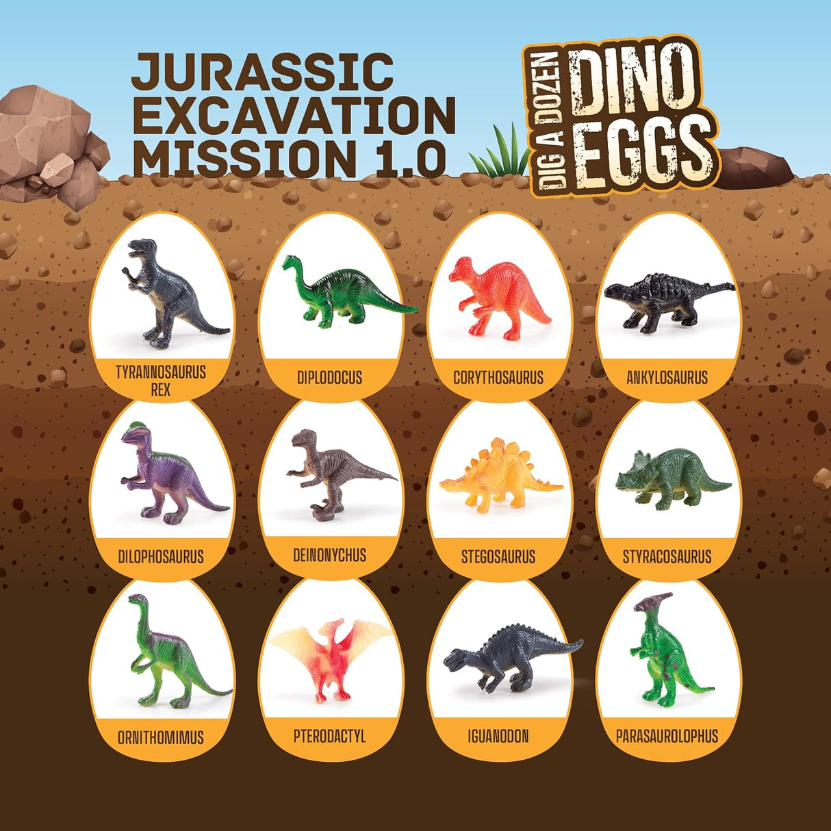 Dan & Darci Dig a Dozen Dino Eggs Dig Kit