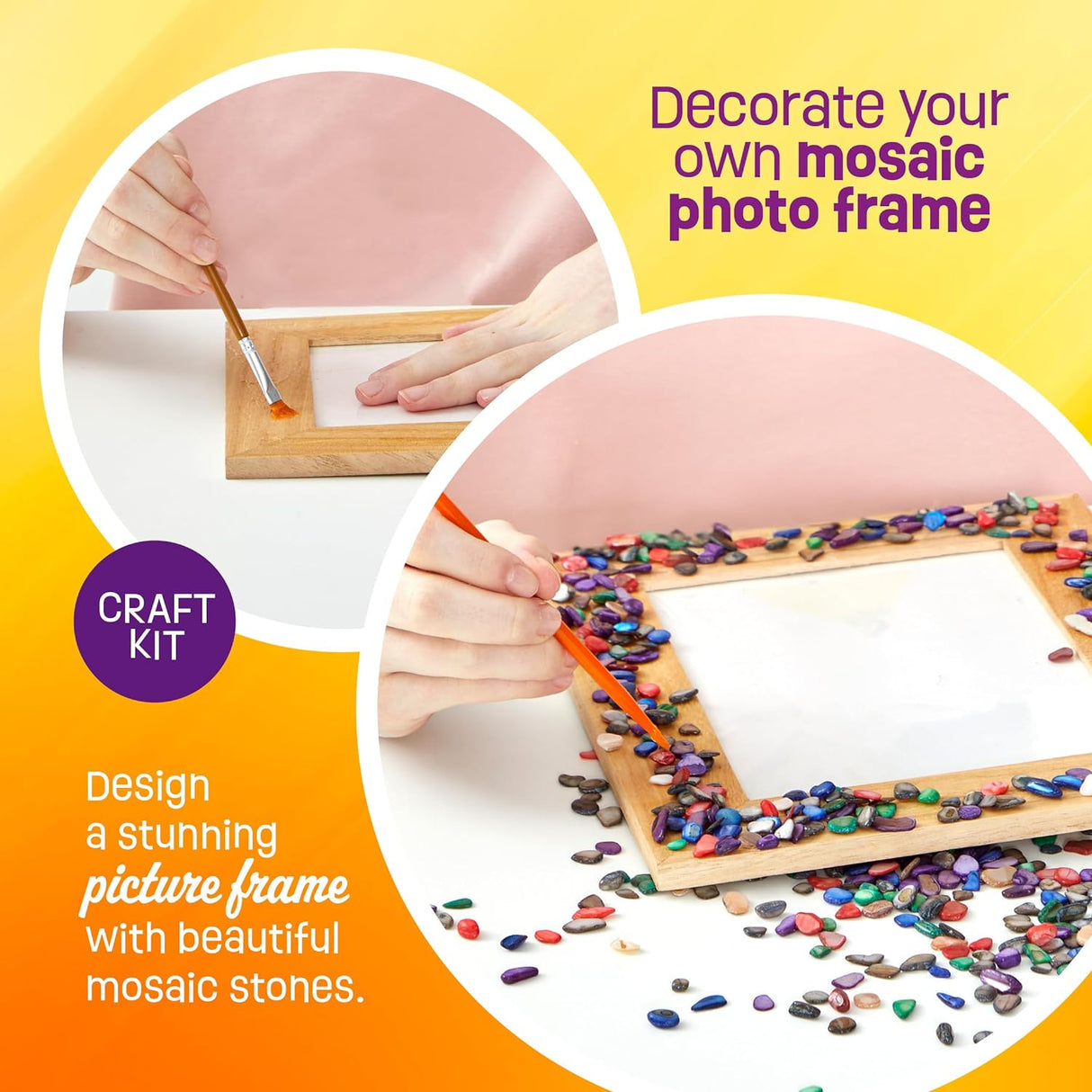 Dan & Darci Create Your Own Mosaic Picture Frame Kit for Kids