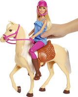 Barbie Doll, Blonde, and Horse