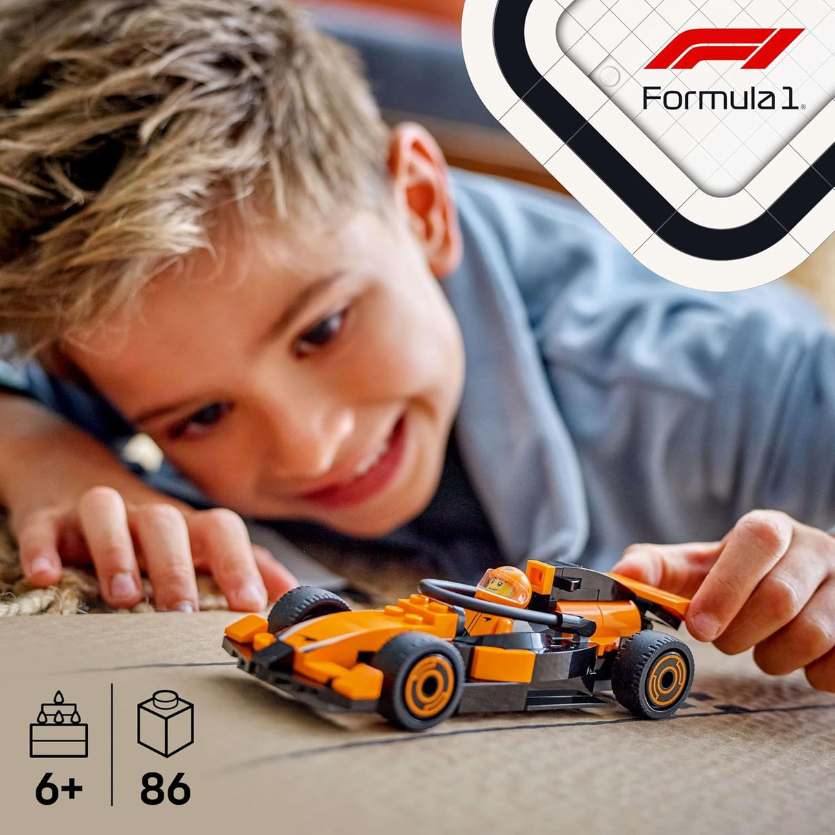 Lego City F1(R) McLaren 60442 Race Car and Driver Toy Toy Birthday Present Blocks Educational Boys Girls Children 6 Years 7 Years 8 9 Years Old Vehicle Car Mini Car