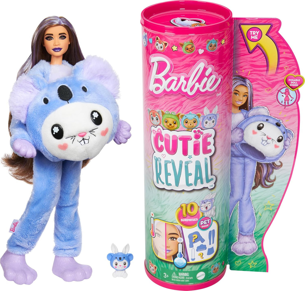 Barbie Cutie Reveal Bunny As A Koala Costume Doll & Accessories