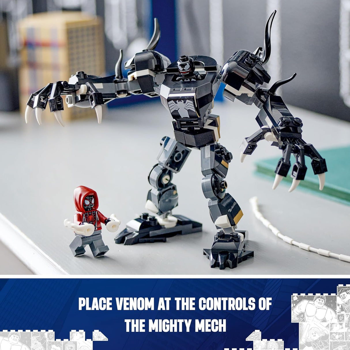 Lego Marvel Superheroes Venom Mech Armor vs Miles Morales Set 76276