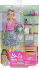 Barbie Teacher Doll, Blonde, With 10 Teaching Accessories