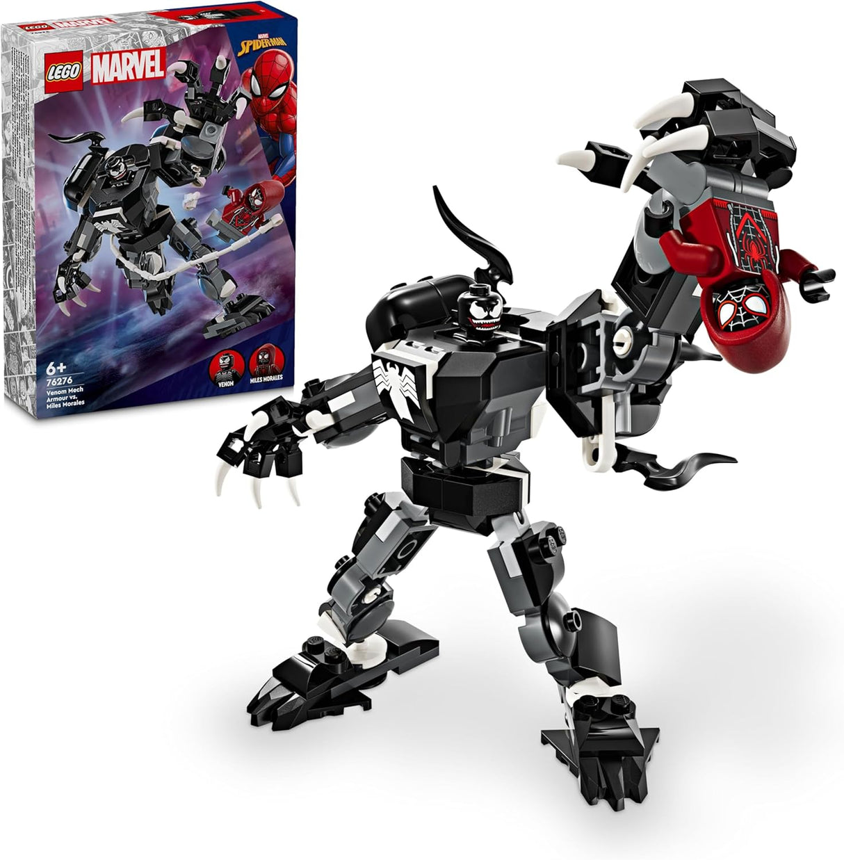 Lego Marvel Superheroes Venom Mech Armor vs Miles Morales Set 76276