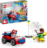 LEGO Marvel Spider-Man's Car and Doc Ock 10789 building kit with Spidey, Doc Ock, and glow-in-the-dark web elements