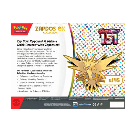 Pokemon TCG: Scarlet & Violet 151 Zapdos Ex Box