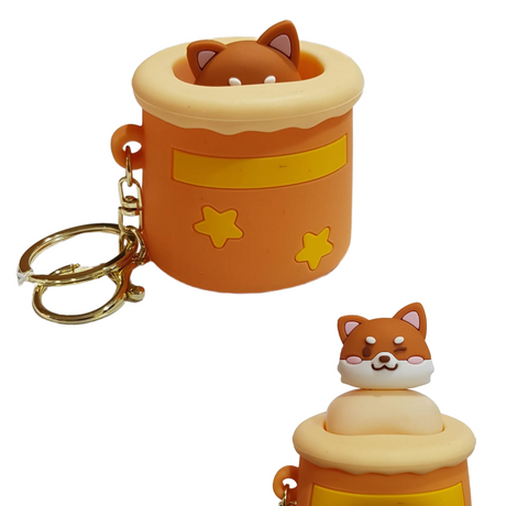 Fox in the Hat Squishy Keychain