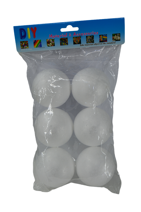 Craft Foam Ball 7 cm (6 pcs)