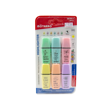 Motarro Highlighter – Pastel 6 pcs Pack