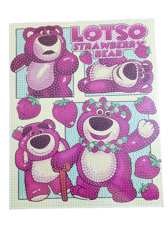 Lots Strawberry Bear Diamond Painting Set 24 x 30 cm