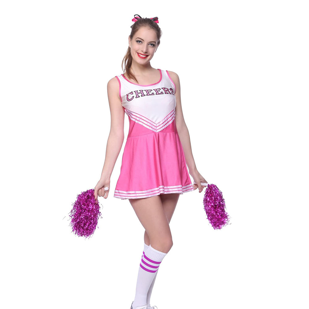 Links to CHEERLEADER COSTUME WITH POMPOM PINK XL by 