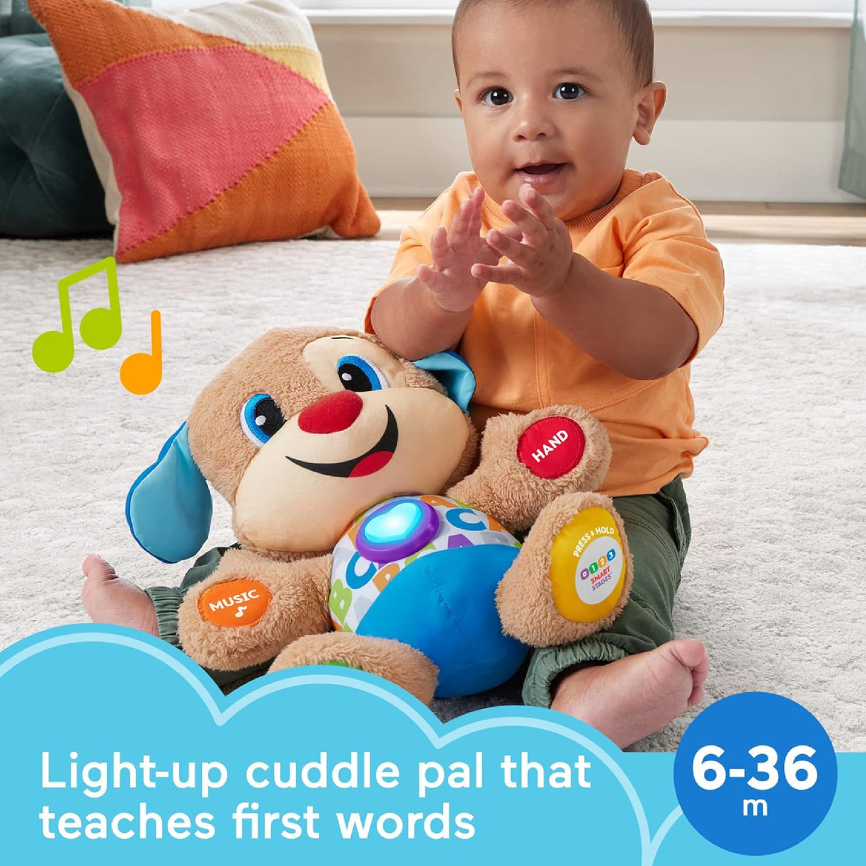 Fisher-Price Laugh & Learn Smart Stages Puppy Interactive Plush Dog