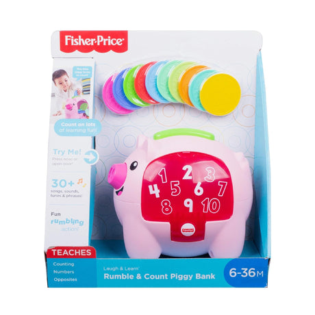 Fisher-Price Laugh & Learn Musical Toy Count & Rumble Piggy Bank