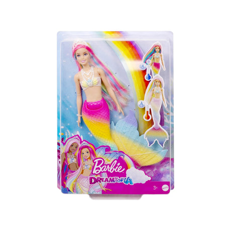 Barbie Dreamtopia Doll, Rainbow Magic Mermaid with Rainbow Hair