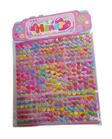 Heart Puffy Sticker Double Sheet (Assorted Colors, Sold As Single)