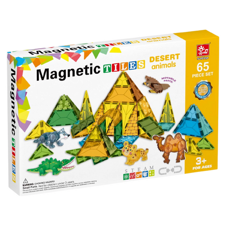 Magnetic Tiles Desert Animals 65 Piece Set