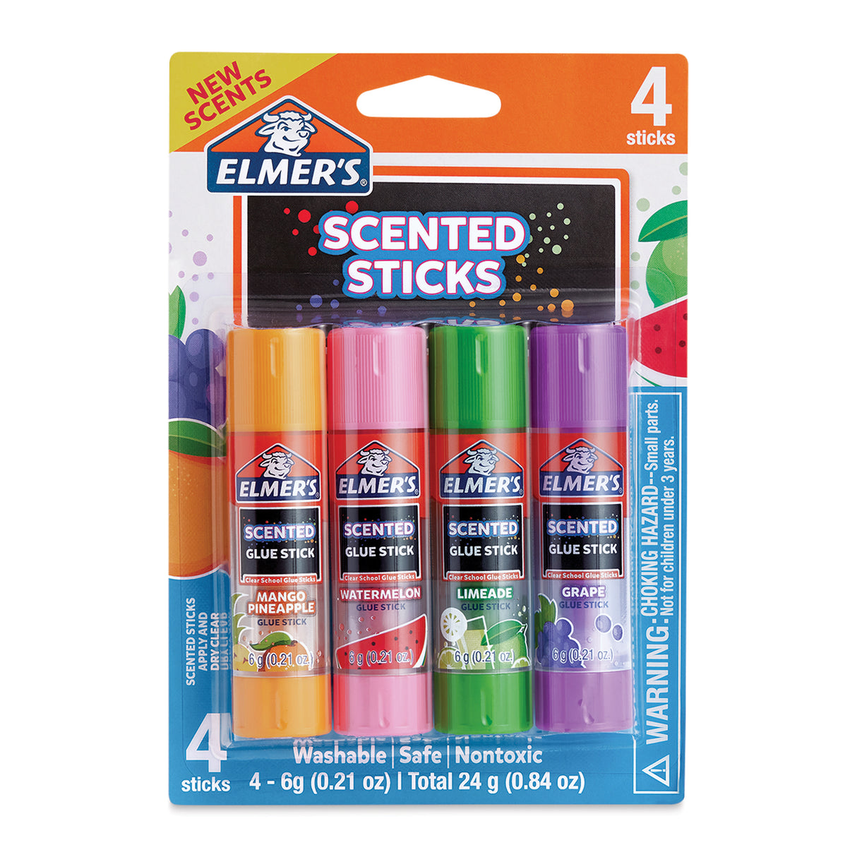 Elmers Tropical Scented Glue Sticks 4 Count