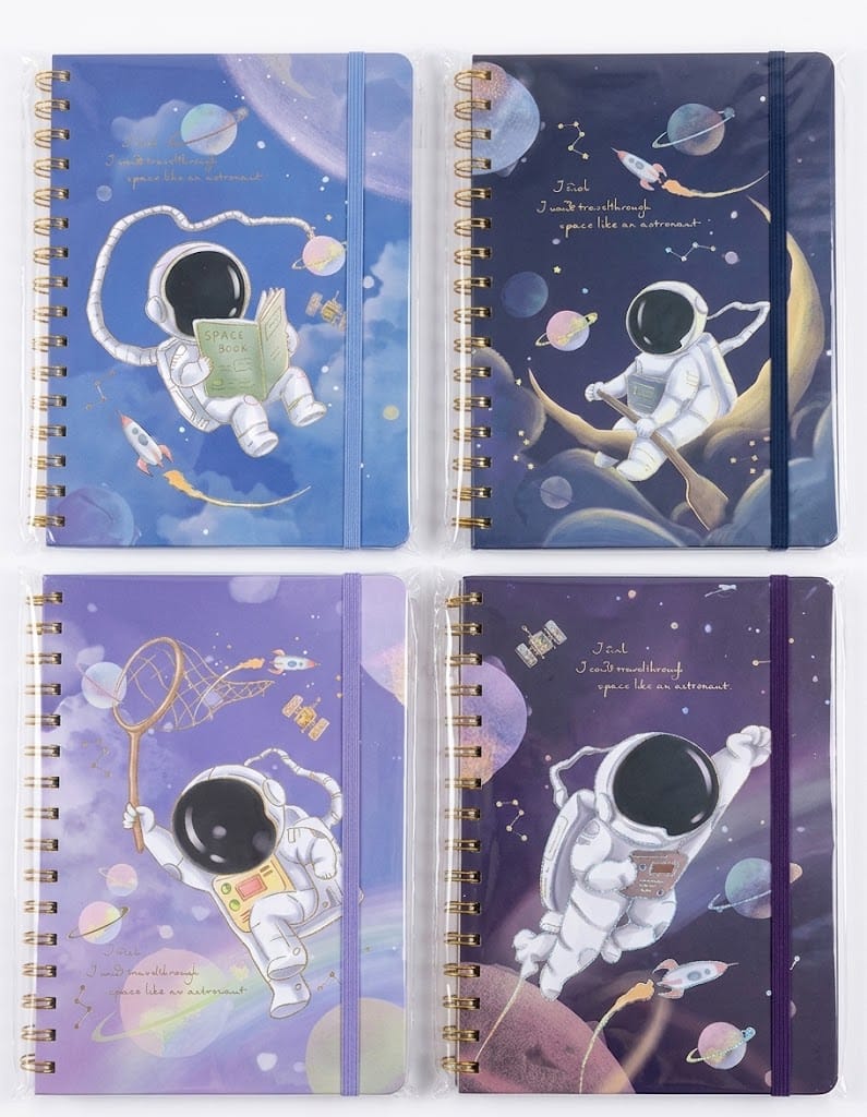 Astronaut Space A5 Notebook – 4 Assorted Designs