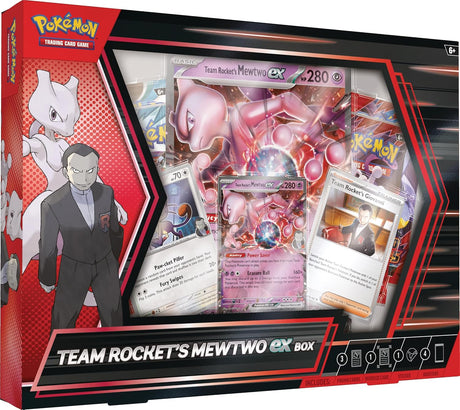 Pokemon TCG Team Rocket’s Mewtwo ex Box - 4 Packs, Promos